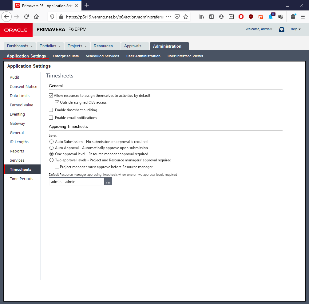 Guia timesheets