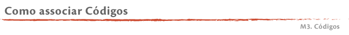 Como associar Códigos