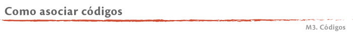 Como asociar códigos