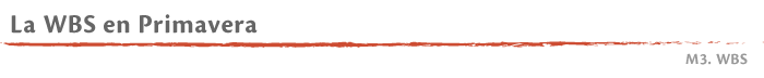 La WBS en Primavera